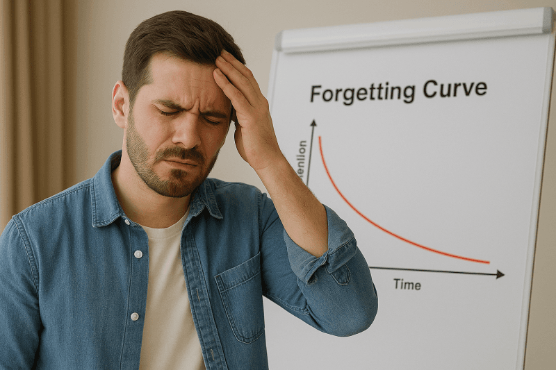 Krzywa zapominania – dlaczego tak szybko zapominasz i co z tym zrobić?